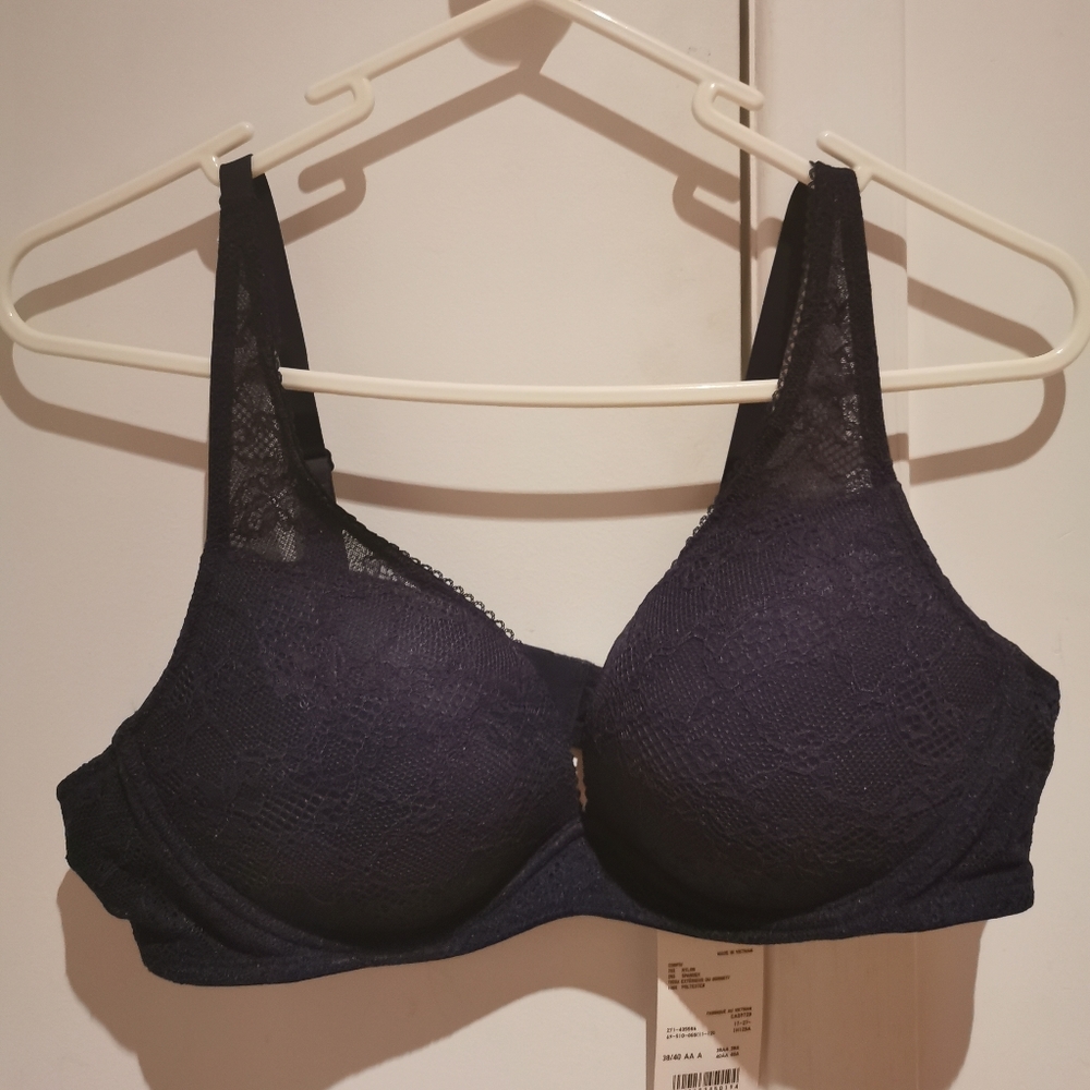 Navy padded Bra